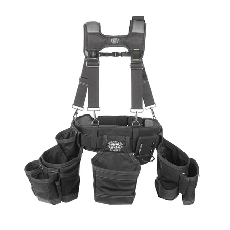 PULL R HOLDINGS Dead On Framer'S Suspension Rig, 52 In Waist, Cordura Ballistic Nylon, Black, 19-Pocket DO-BSR